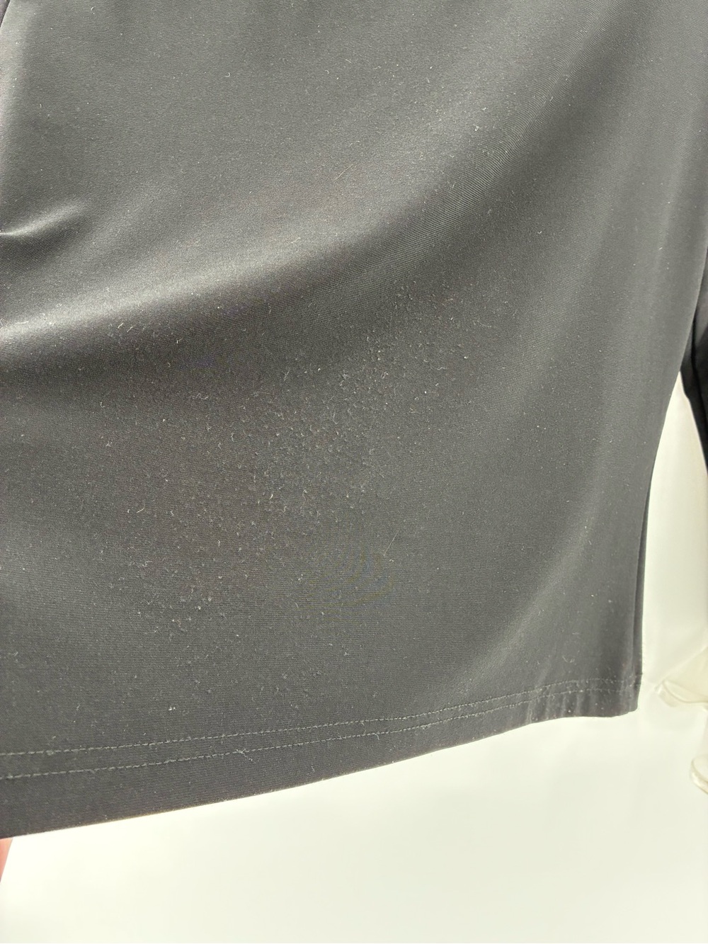 Joseph Ribkoff Black Blouse with White Ruffle Collar and Cuffs - Picture 6 of 11